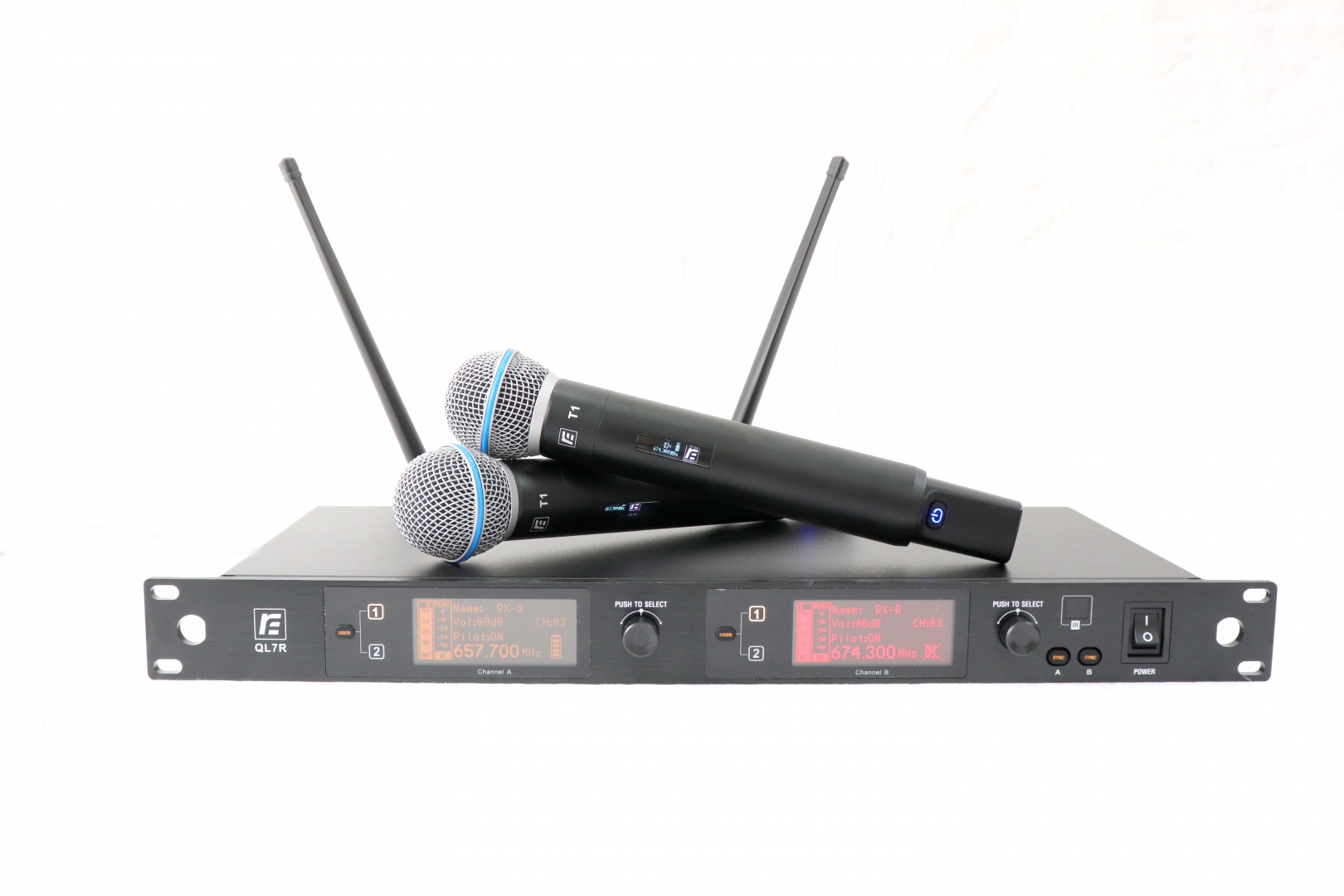 RFIntell QL7R/T1-B 720,500-754,000 МГц 2-канальная радиосистема с 2-мя ручными микрофонами в Борисоглебске