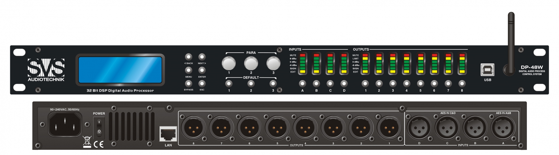 SVS Audiotechnik DP-48W Цифровой процессор: 4 входа 8 выходов в Борисоглебске