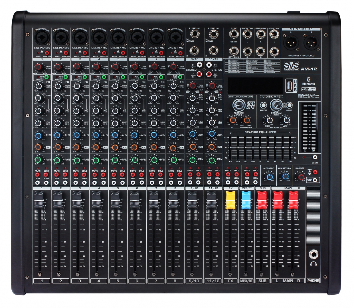 SVS Audiotechnik mixers AM-12 Микшерный пульт аналоговый, 12-канальный в Борисоглебске