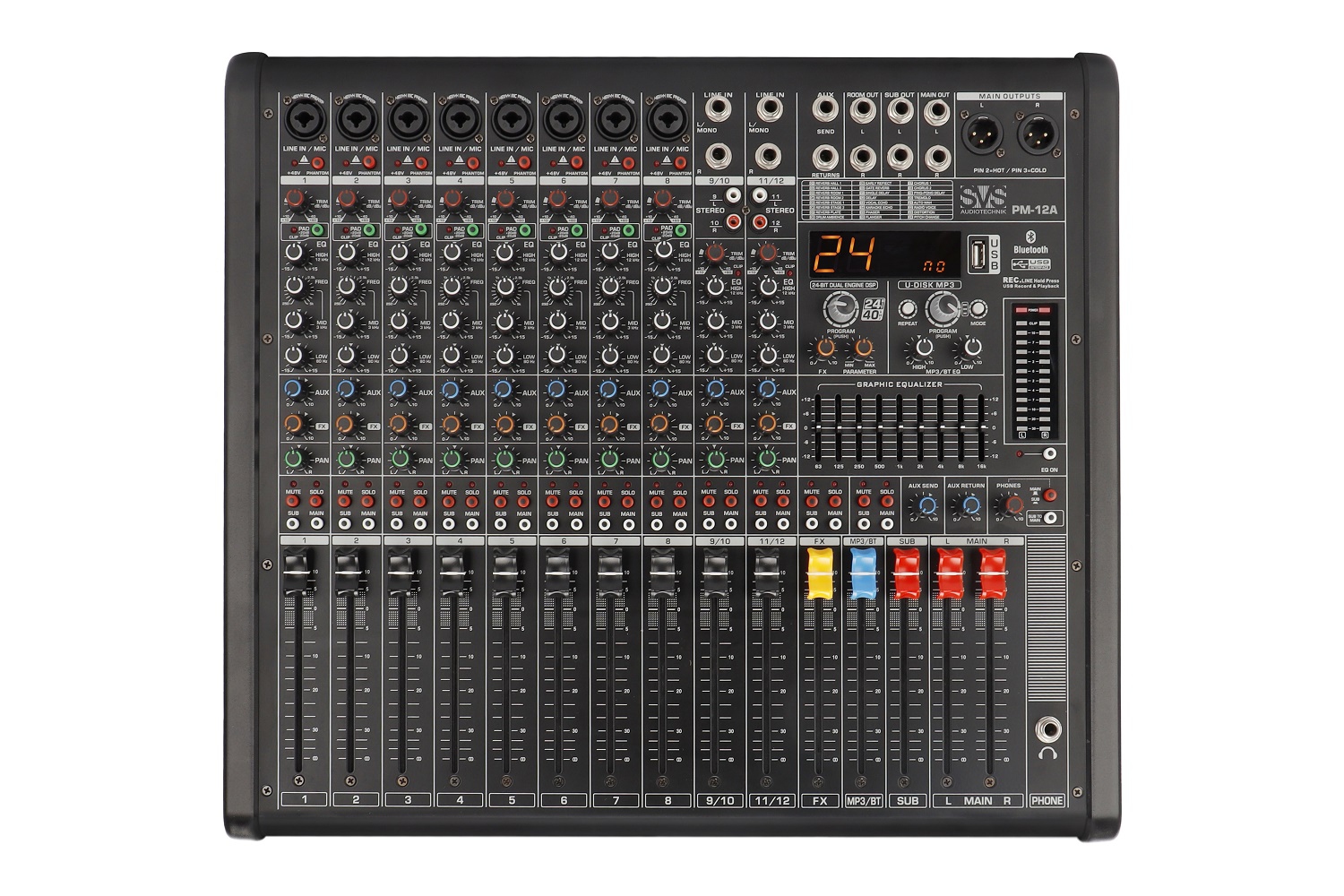 SVS Audiotechnik mixers PM-12A Активный аналоговый микшерный пульт, 12-канальный в Борисоглебске